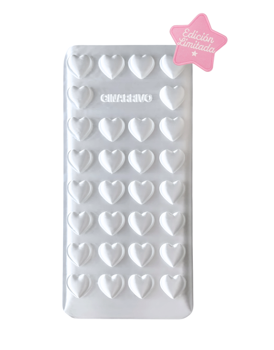 Tapa para calculadora corazones lineales - BLANCO
